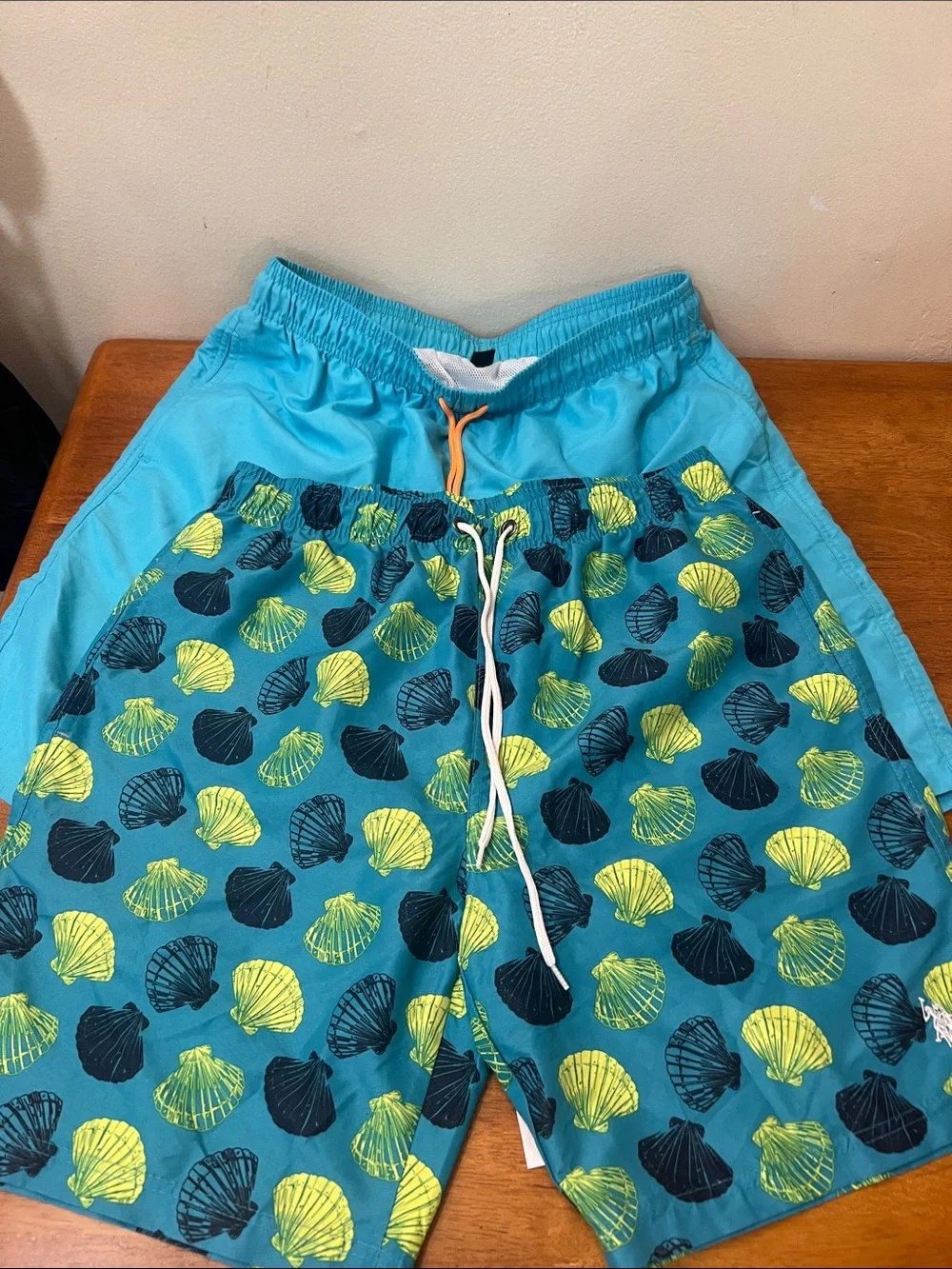 U.S. Polo Assn. Teal Swim Trunks with Lime -primark short Size LARGE